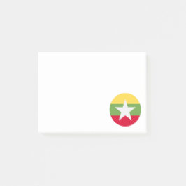 Notas Post-it® Bandera de Myanmar