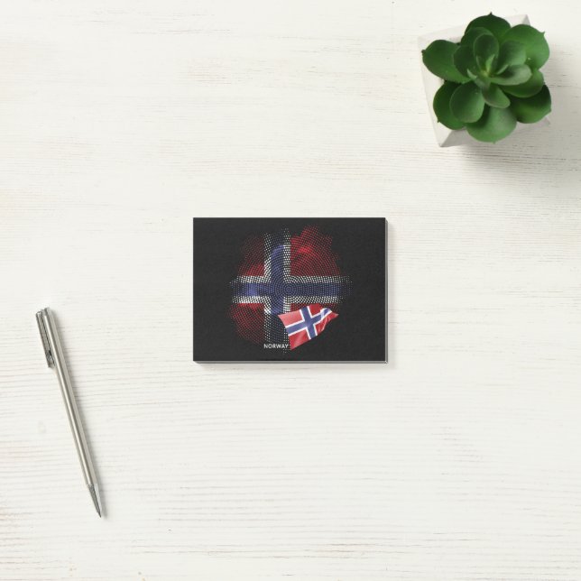 Notas Post-it® bandera de Noruega (Oficina)