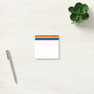Notas Post-it® Bandera de orgullo de SlipperyJoe's brillo líquido