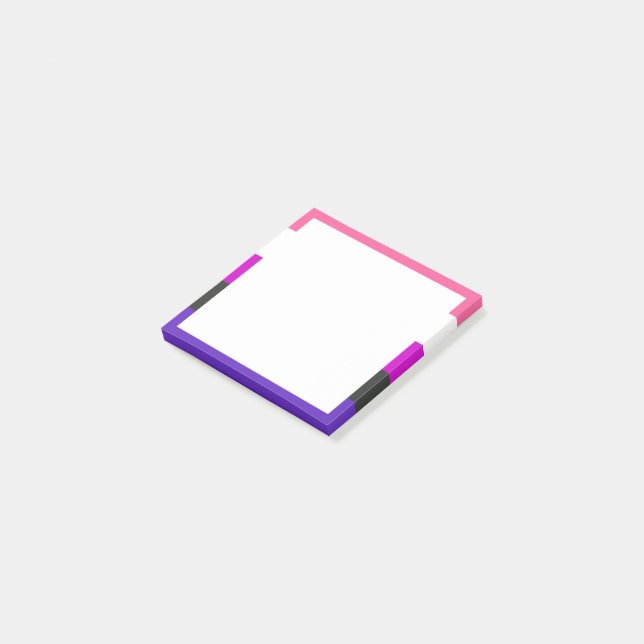 Notas Post-it® Bandera de orgullo genderfluid (En perspectiva)