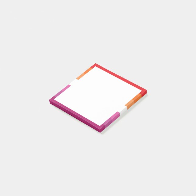 Notas Post-it® Bandera de Orgullo Lesbiano (En perspectiva)