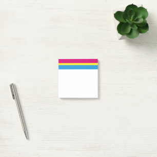 Notas Post-it® bandera de orgullo pansexual SlipperyJoe rosa ámba