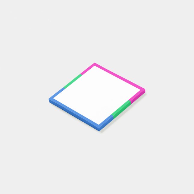 Notas Post-it® Bandera de orgullo polissexual (En perspectiva)