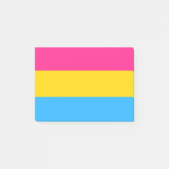 Notas Post-it® Bandera de Pansexualidad (Anverso)