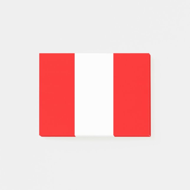 Notas Post-it® Bandera de Perú (Anverso)