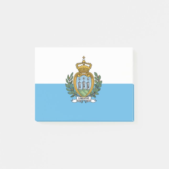 Notas Post-it® Bandera de San Marino (Anverso)
