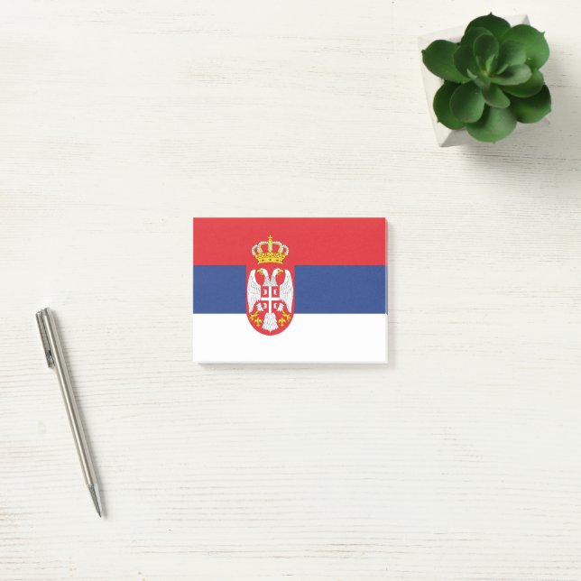 Notas Post-it® Bandera de Serbia (Oficina)