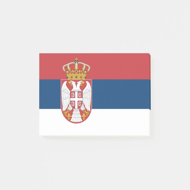 Notas Post-it® Bandera de Serbia Post-it® Notes (Anverso)