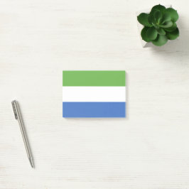 Notas Post-it® Bandera de Sierra Leona