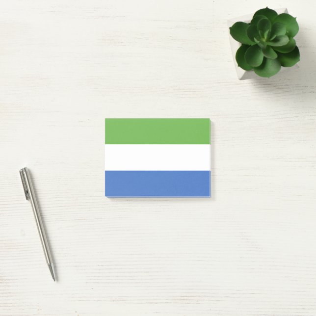 Notas Post-it® Bandera de Sierra Leona (Oficina)