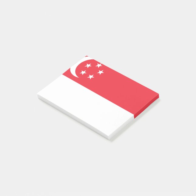 Notas Post-it® Bandera de Singapur (En perspectiva)