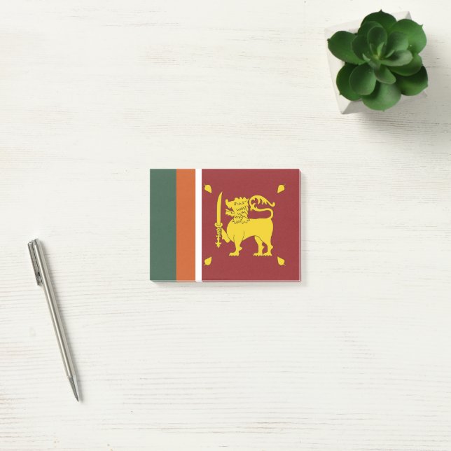 Notas Post-it® Bandera de Sri Lanka (Oficina)