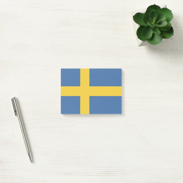 Notas Post-it® Bandera de Suecia (Oficina)