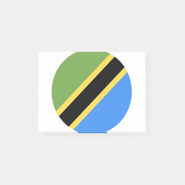 Notas Post-it® Bandera de Tanzania (Anverso)