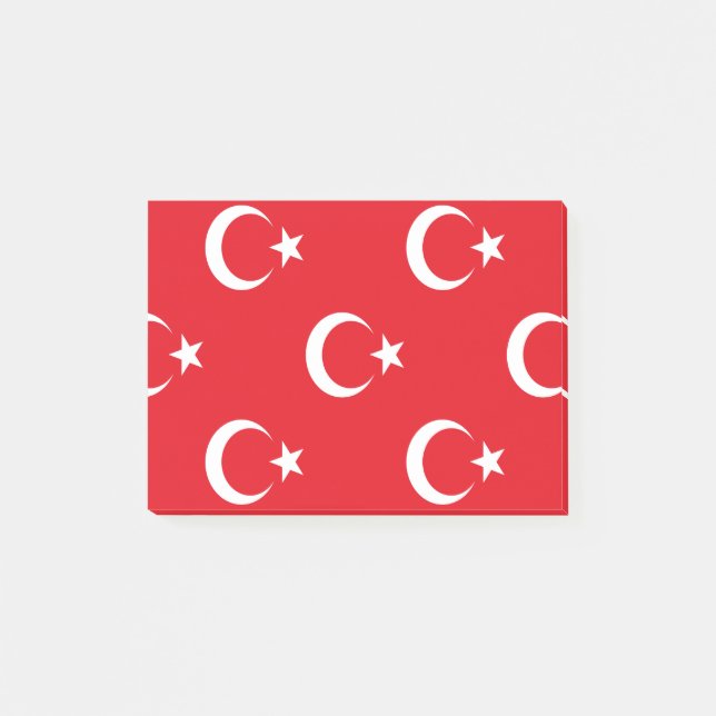 Notas Post-it® Bandera de Turquía (Anverso)