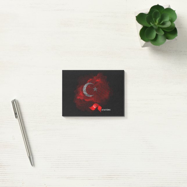 Notas Post-it® Bandera de Turquía (Oficina)