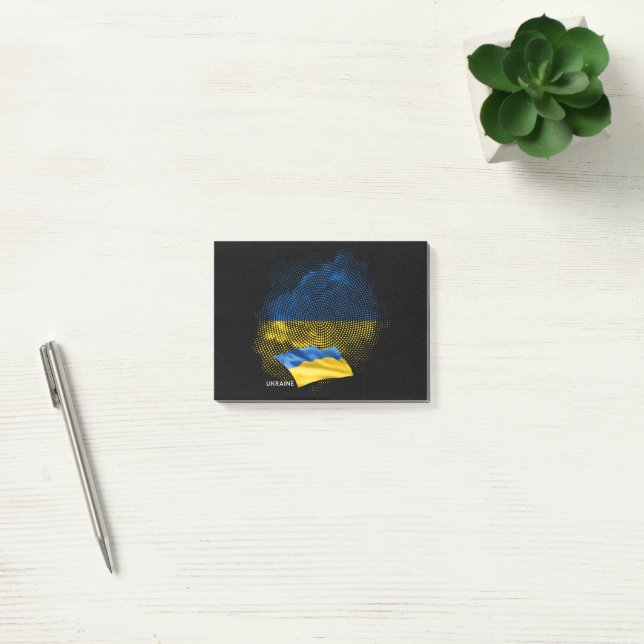 Notas Post-it® bandera de Ucrania (Oficina)