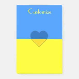 Notas Post-it® Bandera de Ucrania azul Thunder_Cove