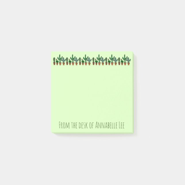 Notas Post-it® Bandera del cactus (Anverso)