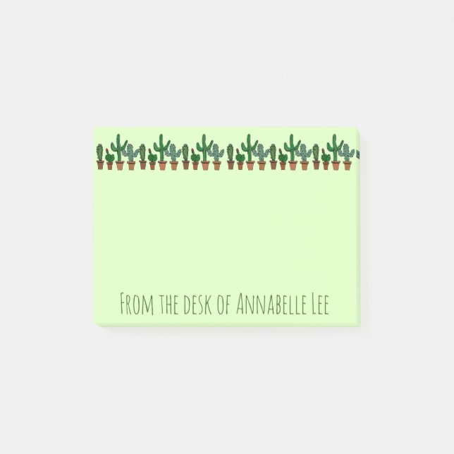 Notas Post-it® Bandera del cactus (Anverso)