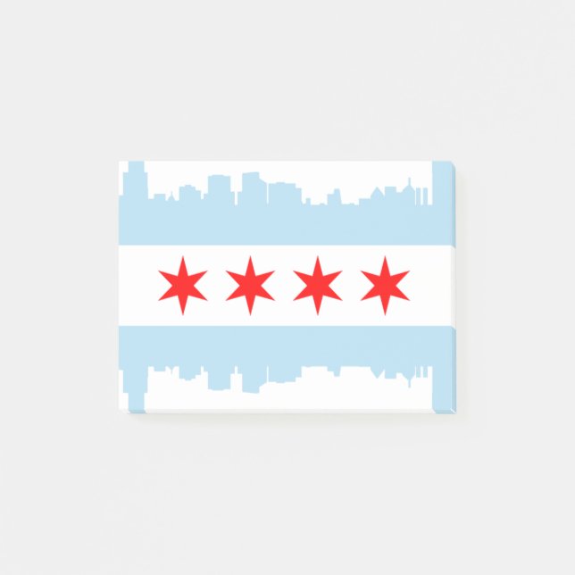 Notas Post-it® Bandera del horizonte de Chicago (Anverso)