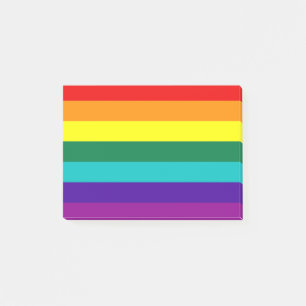 Notas Post-it® Bandera del Orgullo Arcoiris de 7 bandas