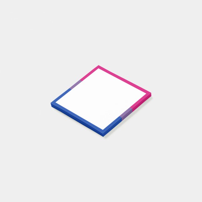 Notas Post-it® Bandera del Orgullo Bisexual (En perspectiva)