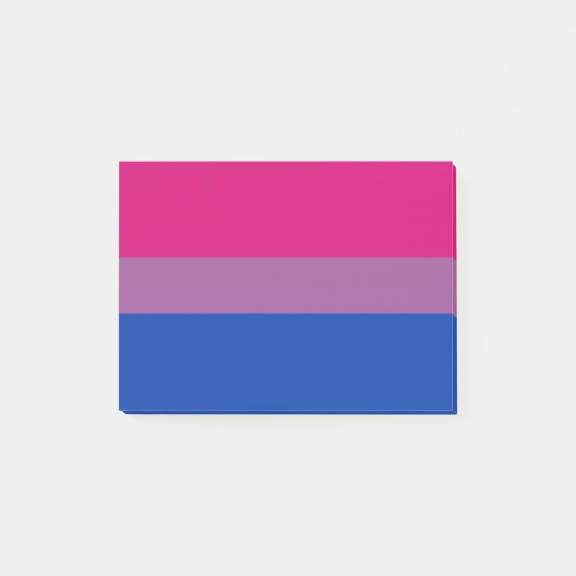 Notas Post-it® Bandera del Orgullo Bisexual (Anverso)