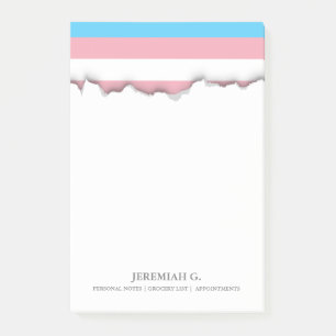 Notas Post-it® Bandera del orgullo del transexual