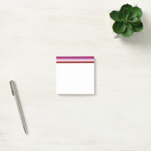 Notas Post-it® bandera del orgullo lésbico femenino de SlipperyJo