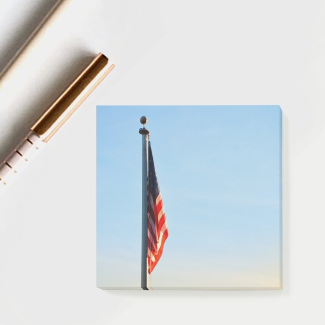 Notas Post-it® Bandera estadounidense al amanecer (Subido por el creador)
