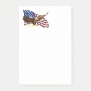 Notas Post-it® Bandera estadounidense y águila