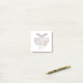 Notas Post-it® Bandera gruesa de Estados Unidos y águila