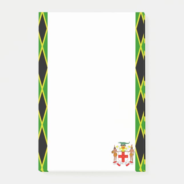 Notas Post-it® Bandera jamaicana de las rayas (Anverso)