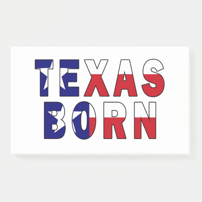 Notas Post-it® Bandera nacida en Texas (Anverso)