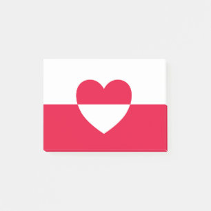 Notas Post-it® Bandera nacional de Polonia - Rzeczpospolita Polsk