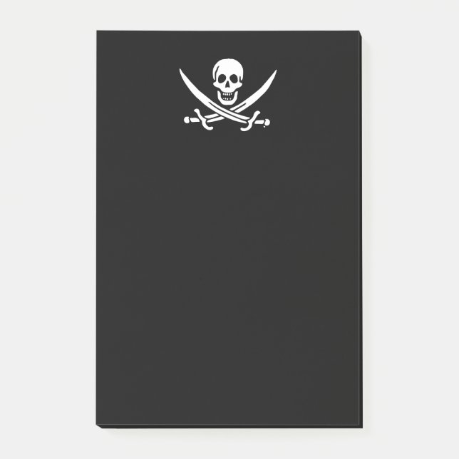 Notas Post-it® Bandera pirata de Jolly roger (Anverso)