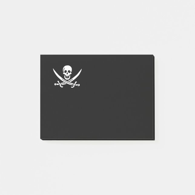 Notas Post-it® Bandera pirata de Jolly roger (Anverso)