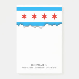 Notas Post-it® Bandera tradicional de Chicago