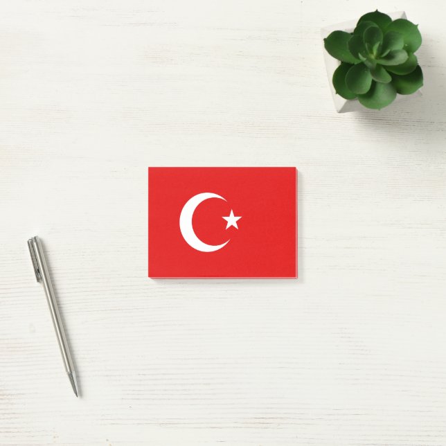 Notas Post-it® Bandera turca (Oficina)