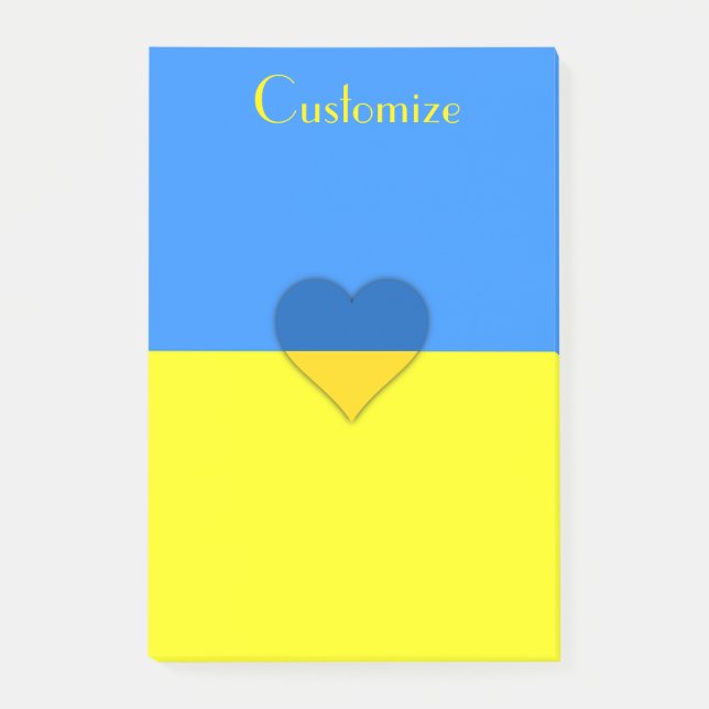 Notas Post-it® Bandera ucraniana azul Thunder_Cove (Anverso)