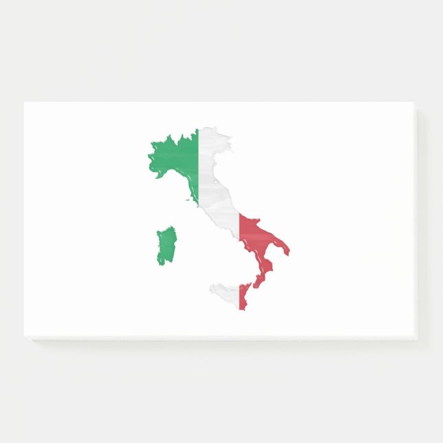 Notas Post-it® Bandera y mapa de Italia (Anverso)