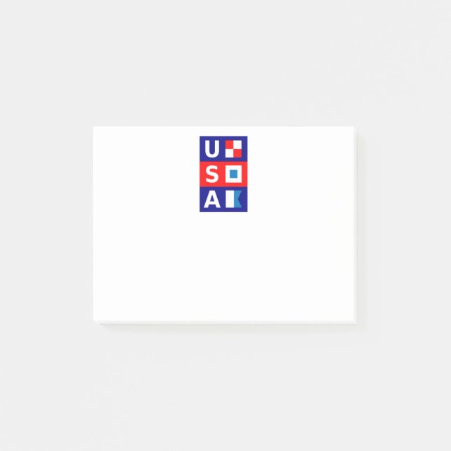 Notas Post-it® Banderas de navegación marítima del Azul Blanco Ro (Anverso)