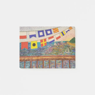 Notas Post-it® Banderas de señal náutica del feliz cumpleaños