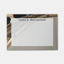 Notas Post-it® Banjo blanco y dorado de Monogram Music