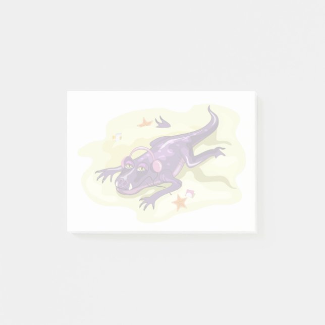 Notas Post-it® Baño de sol con auriculares Anteosauro. (Anverso)