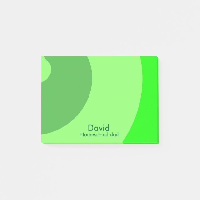 Notas Post-it® Baños verdes para papá de escuela primaria (Anverso)