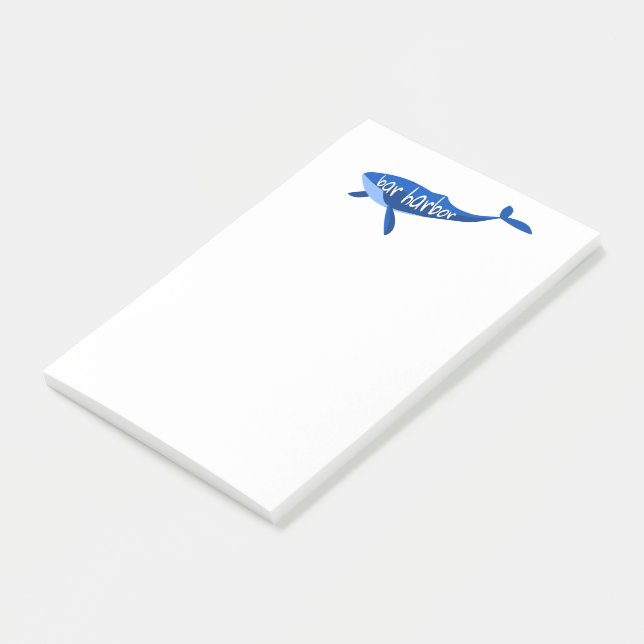 Notas Post-it® Bar Harbour Maine Whale (En perspectiva)