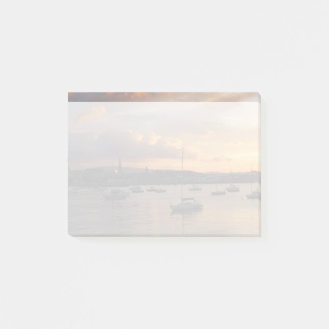 Notas Post-it® Barcos de vela al atardecer (Anverso)