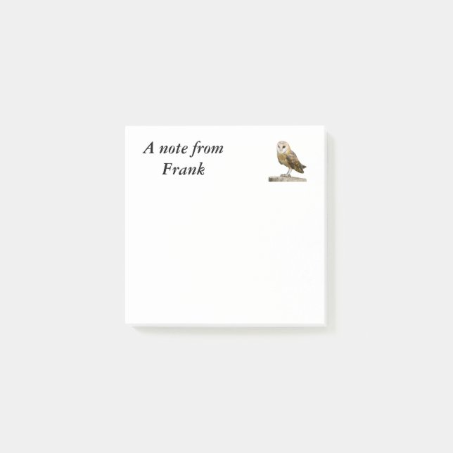 Notas Post-it® Barn Owl (Anverso)